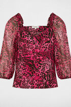 3/4-length sleeved t-shirt pink ladies'