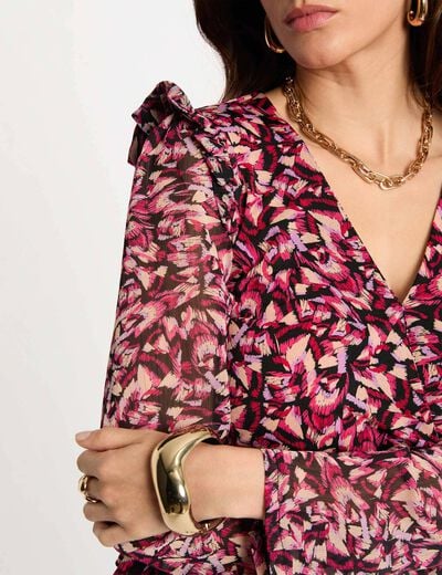 Fitted high neck t-shirt multicolor women