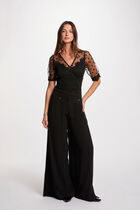 Short sleeve bodysuit black women