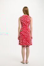 Robe courte ajustée imprimée multicolore femme