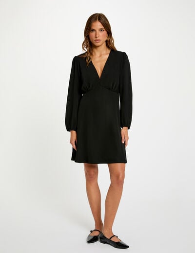 A-line mini dress black women