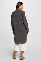 Gilet long manches longues gris moyen femme