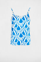 Blouse geometric print multicolored women