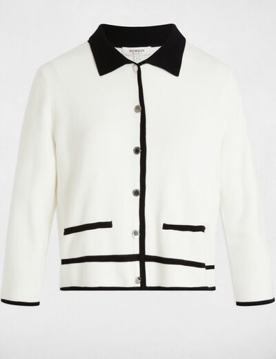 Cardigan 3/4-length sleeves white women