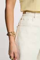 High-waisted shorts white women