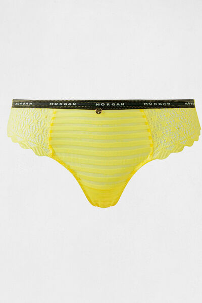 Lace shorties yellow ladies'