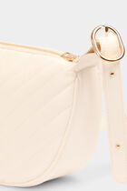 Quilted half moon bag white women