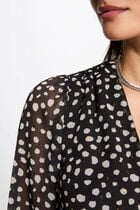 Mini A-line polka dot dress multicolor women