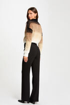 Jumper high collar camel women