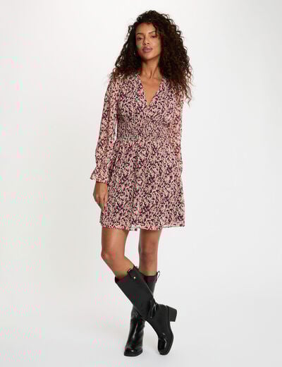 Fitted short dress multicolor women