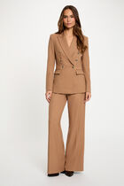 Fitted blazer with long sleeves brown women