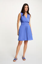 Mini loose straight dress lavender blue women