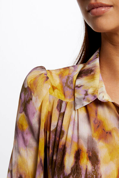 3/4-length sleeved shirt abstract print multico ladies'