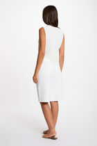 Sleeveless v-neck cardigan white women