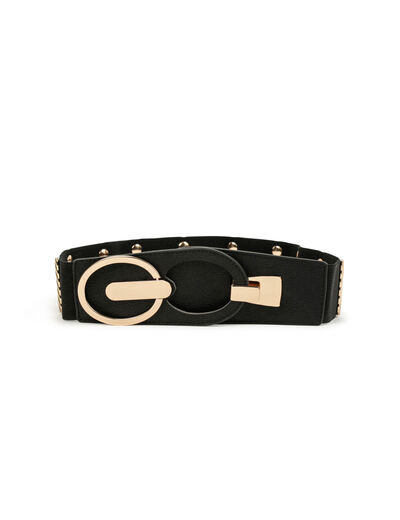 Elasticised belt with ornaments gold ladies'