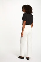 T-shirt cropped imprimé blanc femme