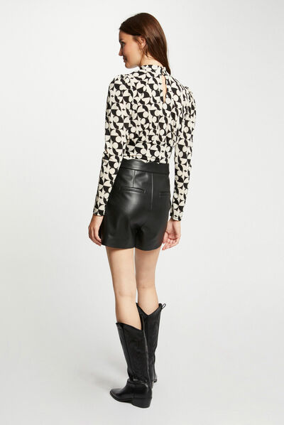 Long-sleeved printed t-shirt multico ladies'