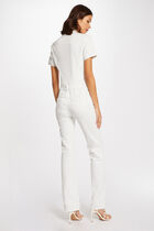 Flare buttoned jumpsuit ecru women