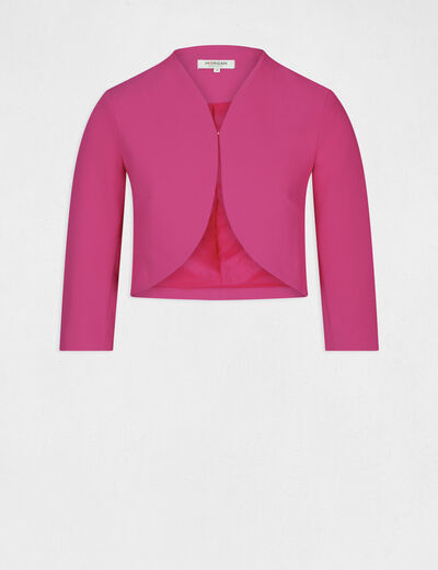 Straight jacket with 3/4-length sleeves dark pink ladies'