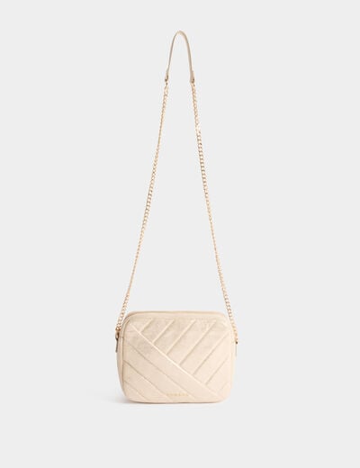 Quilted bag gold yellow women