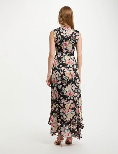 Printed maxi straight dress multicolor women