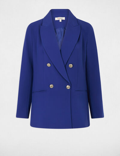 Sleeveless blazer petroleum blue women