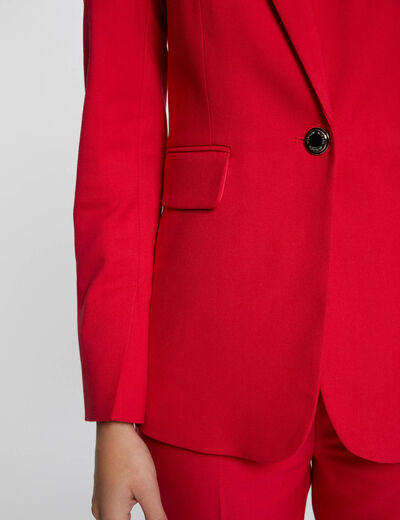 Buttoned blazer medium red women