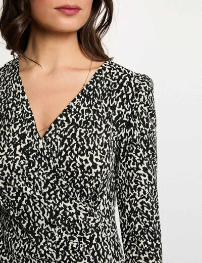 Fitted short dress multicolor women