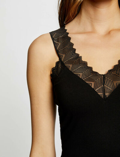 Vest top in lace black women
