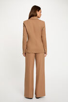 Fitted blazer with long sleeves brown women