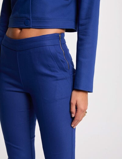 Cropped cigarette trousers electric blue women