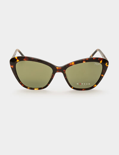 Cat eyes style sunglasses chestnut brown ladies'