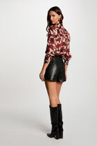 Chemise manches longues multicolore femme