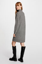 Jumper dress high collar anthracite grey women