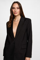 Long blazer with sequins black women