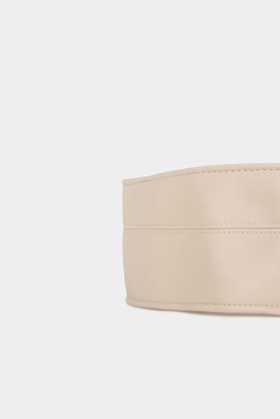 Tied obi belt beige ladies'