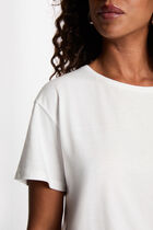 Printed t-shirt with round neck white women