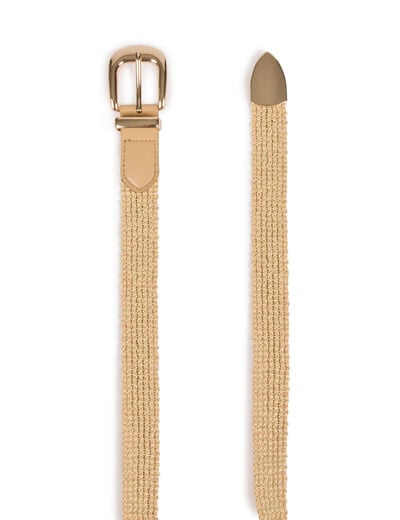 Braided belt beige women