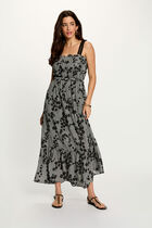 Long dress with thin straps multicolor women