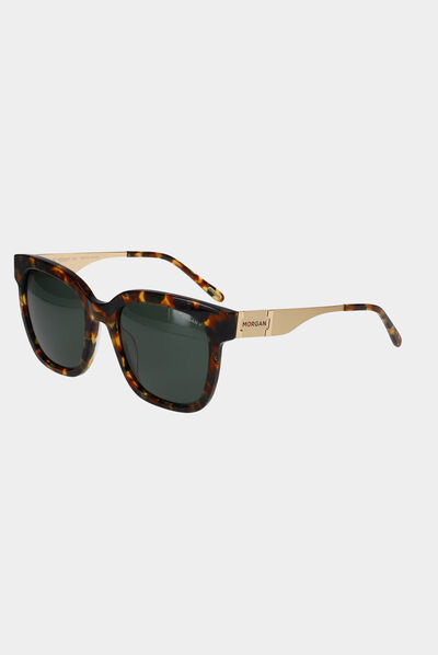 Square sunglasses chestnut brown ladies'