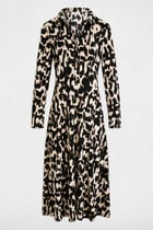 Robe longue droite imprim�e multicolore femme