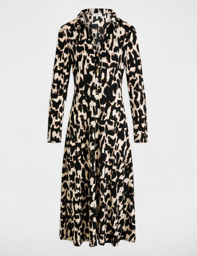 Printed maxi straight dress multicolor women