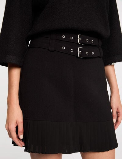 Mini skirt with fringes black women