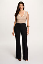 Bootcut trousers navy blue women