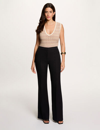 Bootcut trousers navy blue women