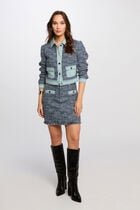 Mini tweed skirt multicolor women