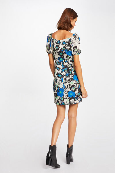 Straight dress with floral print multico ladies'