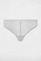 Lace Brazilian briefs silver color women