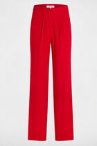 Wide leg trousers with darts red women