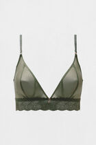 Soft bra khaki green women